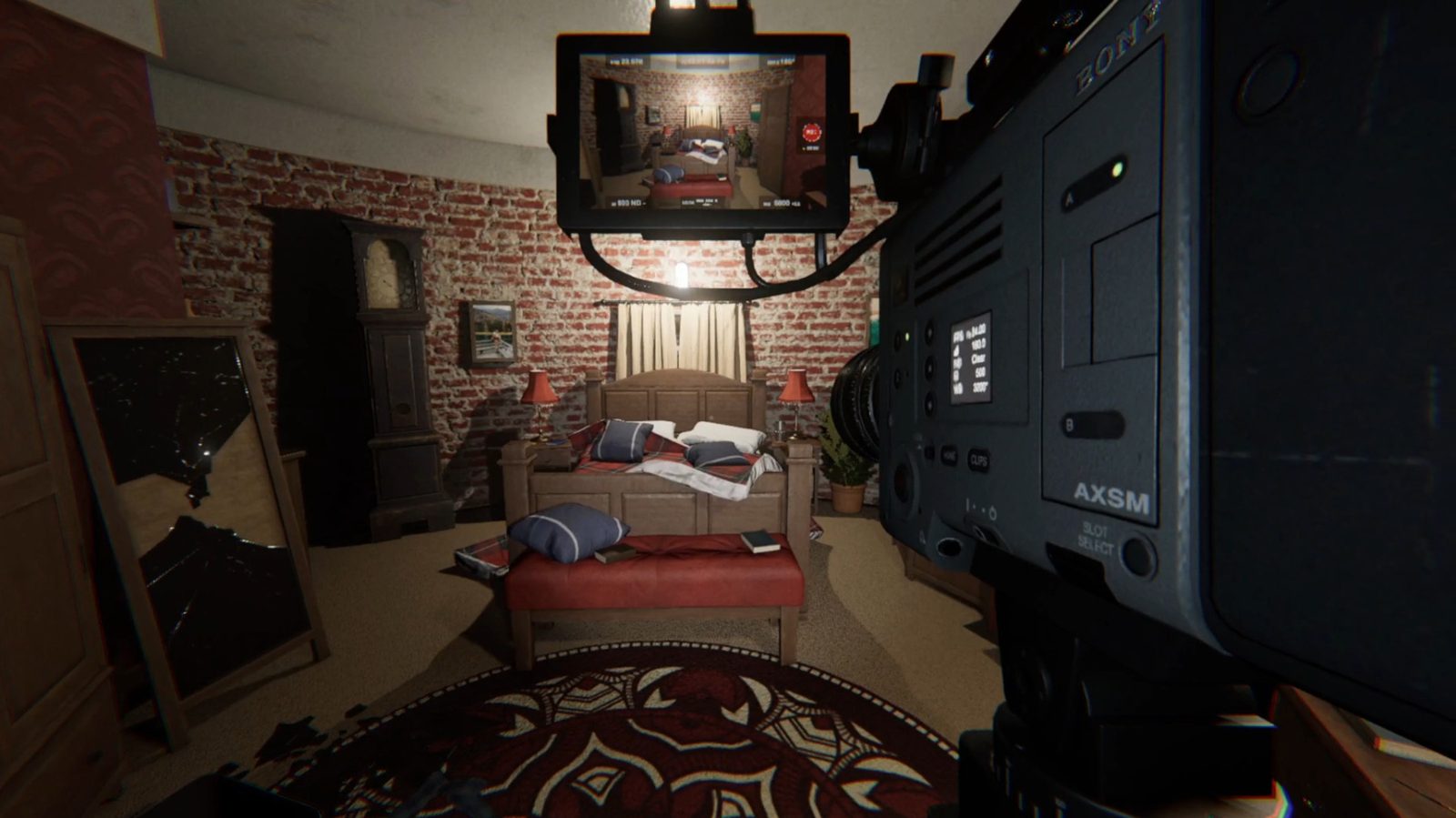 Players investigate a dark house with flashlights in a co-op horror game