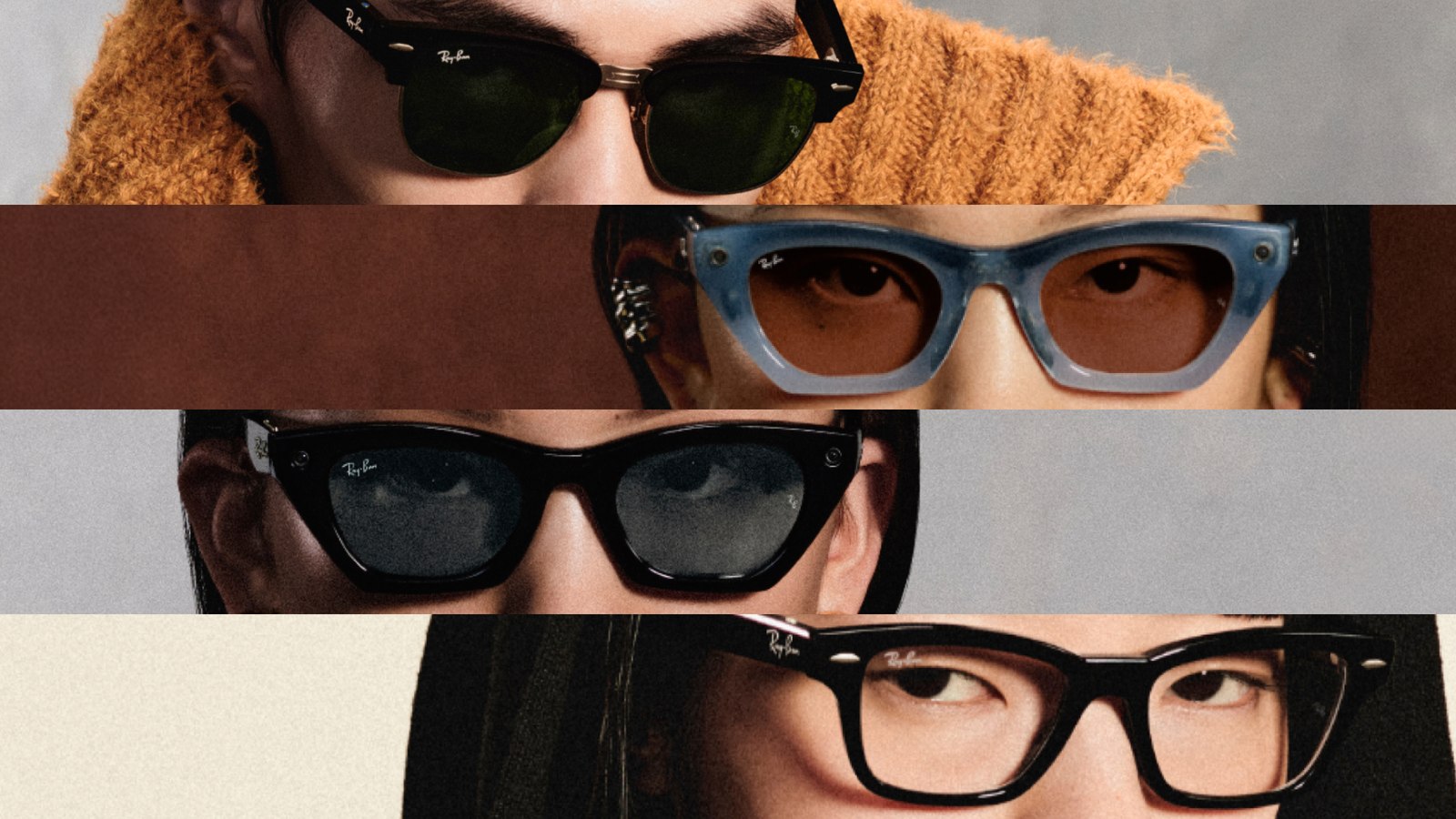 Official montage of people wearing different Meta glasses models