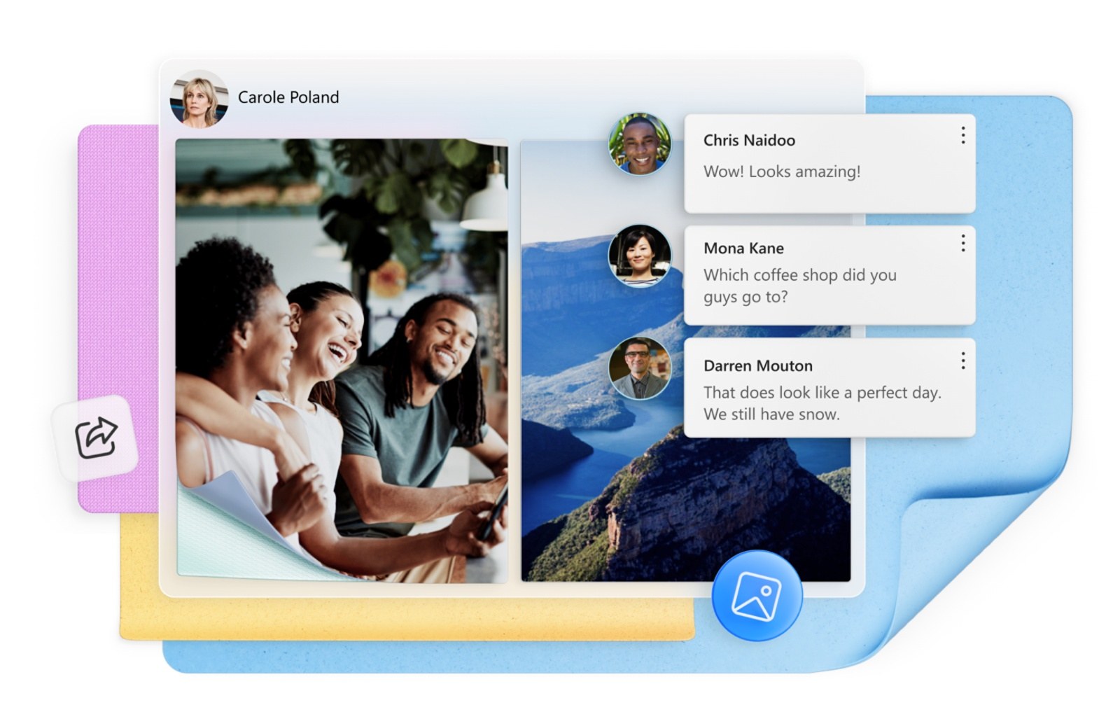 Álbum de fotografías en la interfaz de OneDrive