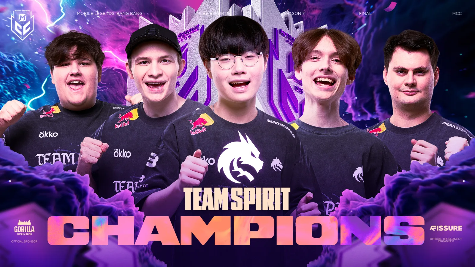 Team Spirit en el cartel oficial de campeón de la MCC Season 7