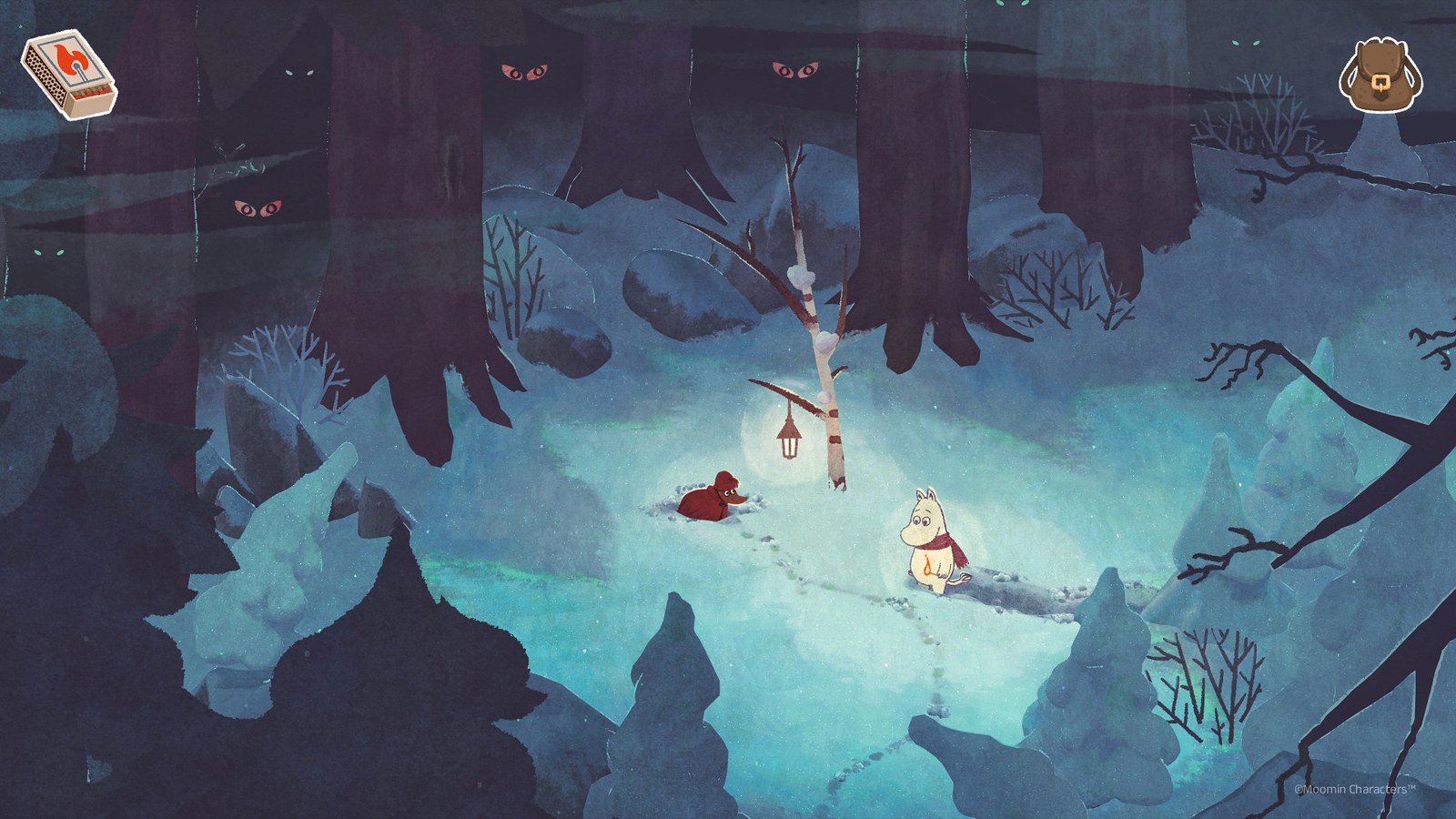 Moomintroll en un paisaje invernal de Winter’s Warmth
