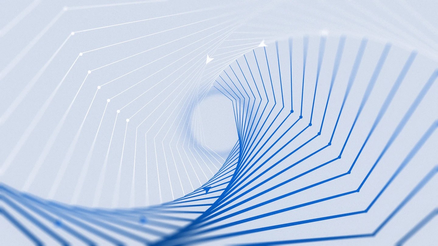 Abstract blue and white lines in the official Muse Wonder artwork