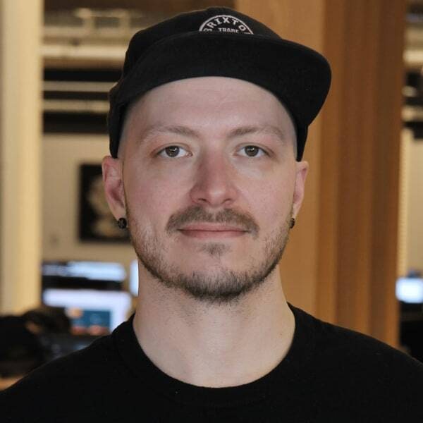 Portrait of Nic Duchesne, game director of Serious Sam: Shatterverse at Behaviour Interactive