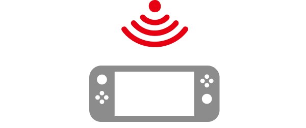 Nintendo illustration of a console beneath a wireless connection symbol