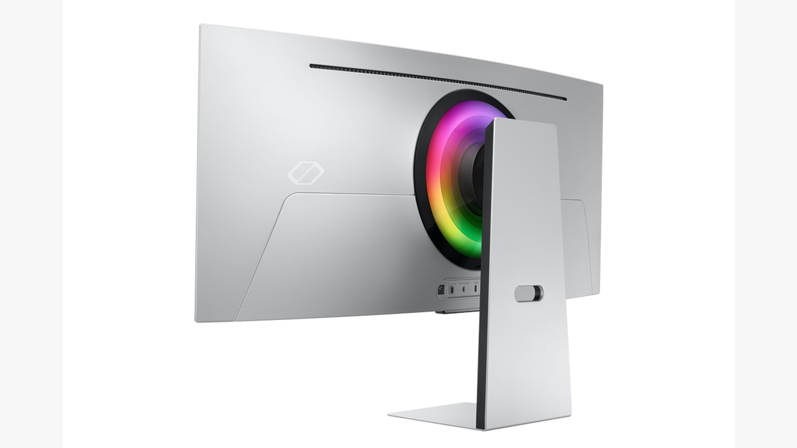 Parte trasera ultrafina de un monitor Samsung Odyssey OLED G8