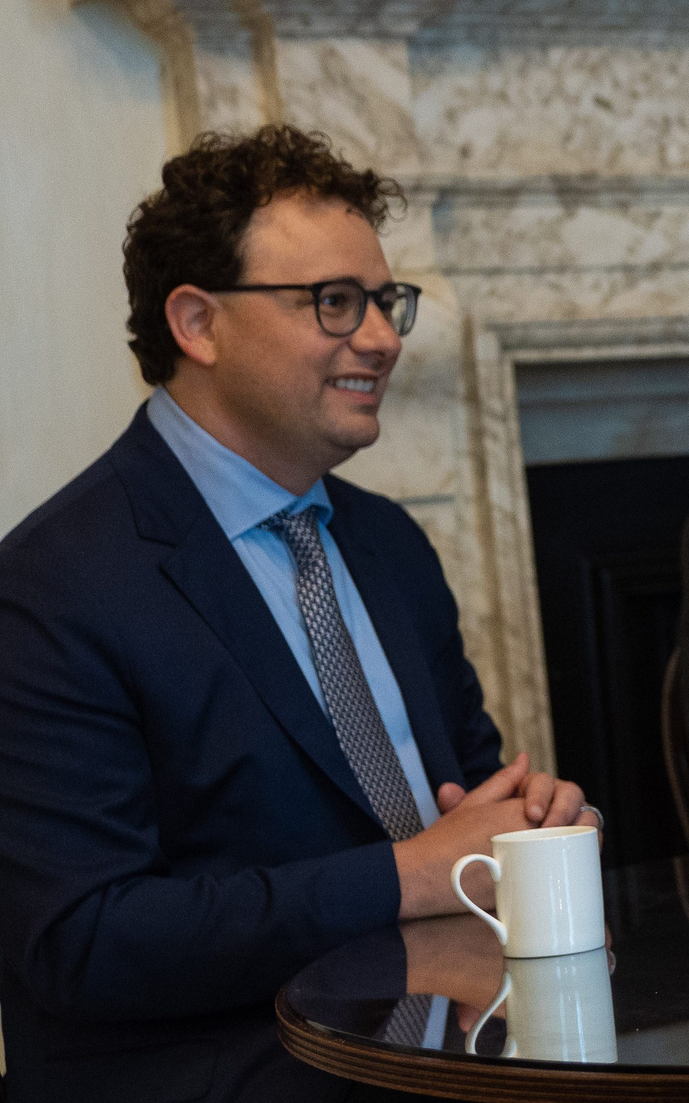 Anthropic CEO Dario Amodei photographed at Downing Street in 2023
