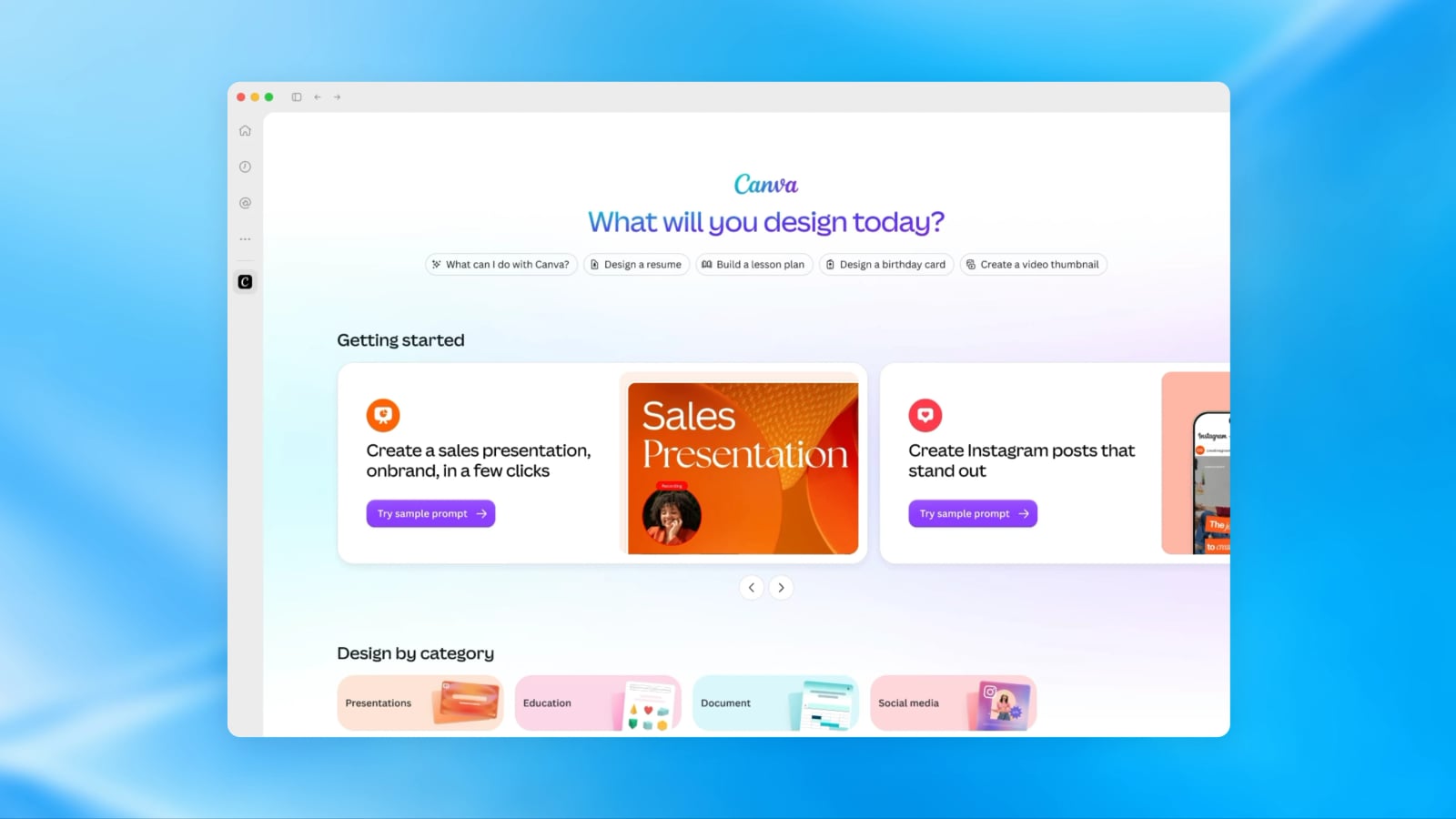 Official example of a Canva experience inside ChatGPT