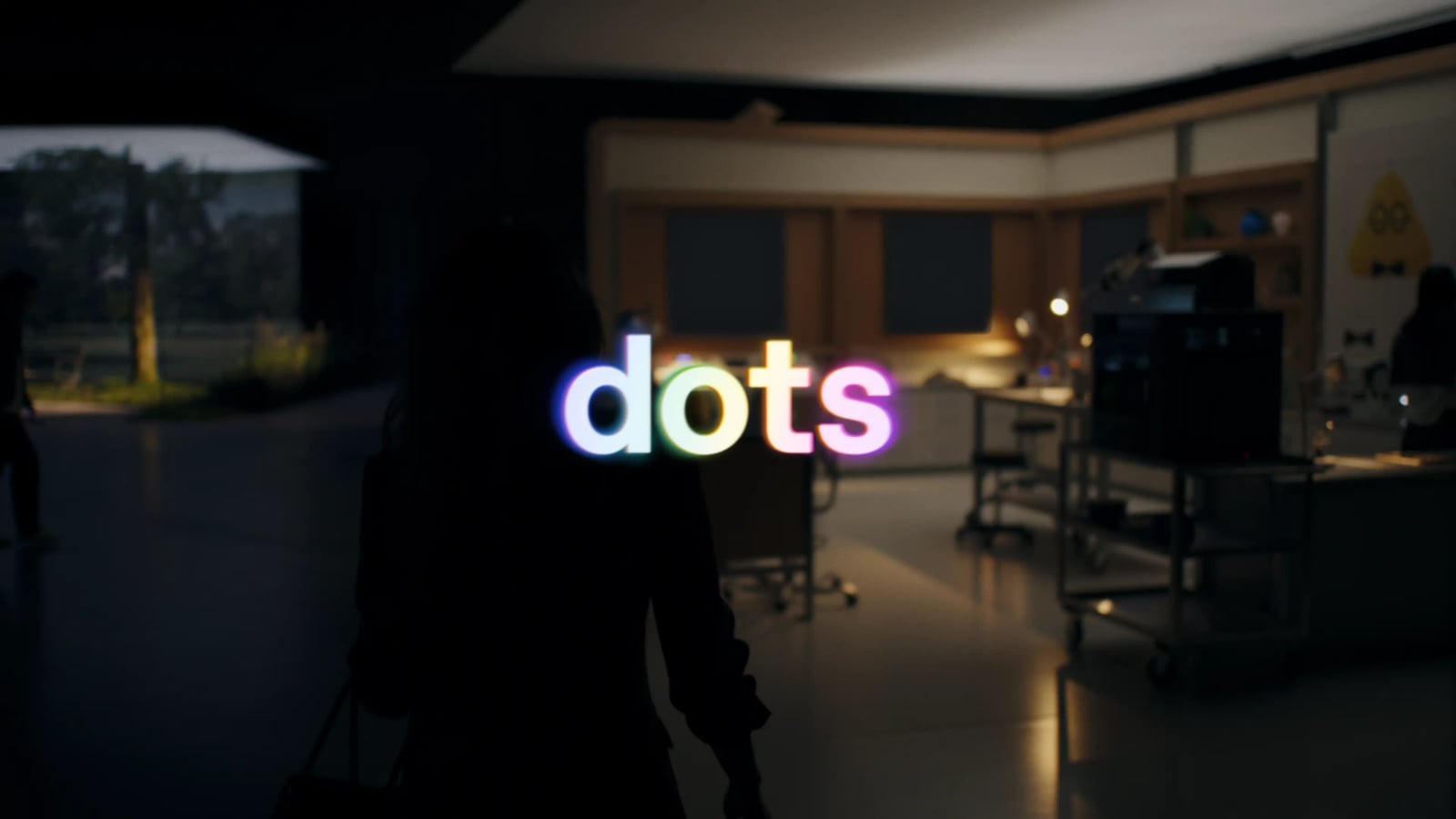 Still from OpenAI's official dots presentation in a workspace