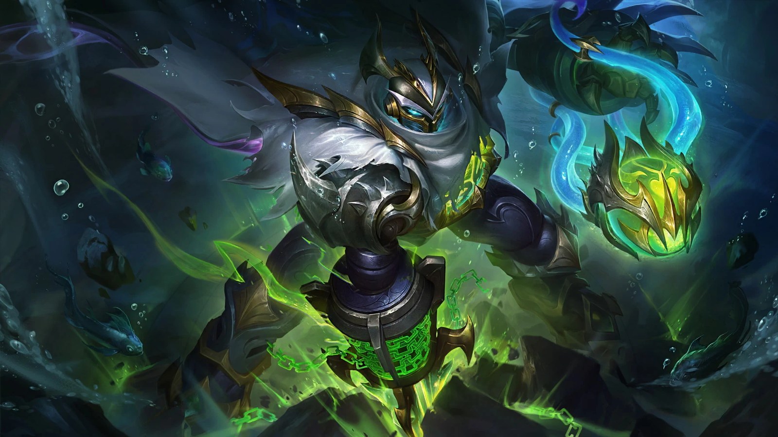 Official Mobile Legends artwork of the tank Atlas in his Maelstrom Lurker skin