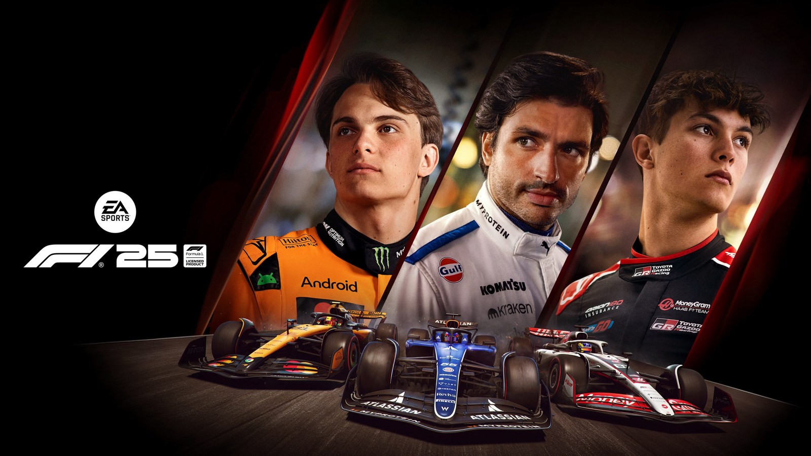 Tres pilotos en la portada oficial de F1 25