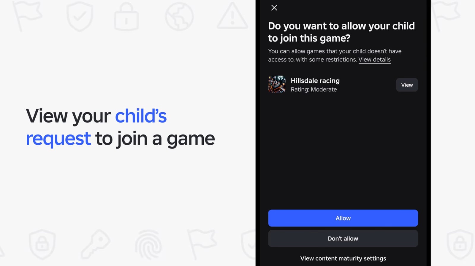 Opción para bloquear y permitir experiencias concretas de Roblox
