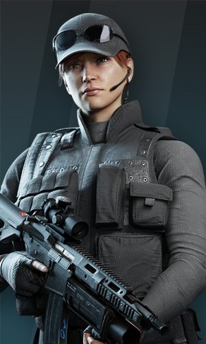 Ash holding her weapon in Rainbow Six Mobile
