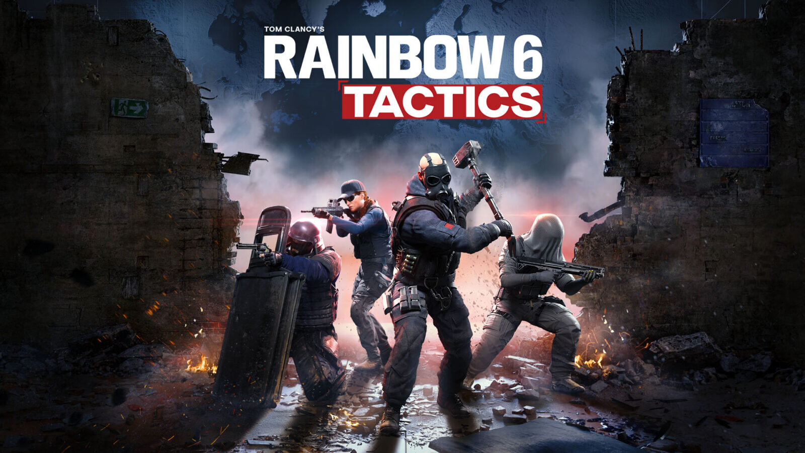 Ash, Sledge, Nøkk and Montagne in the official Rainbow Six Tactics artwork