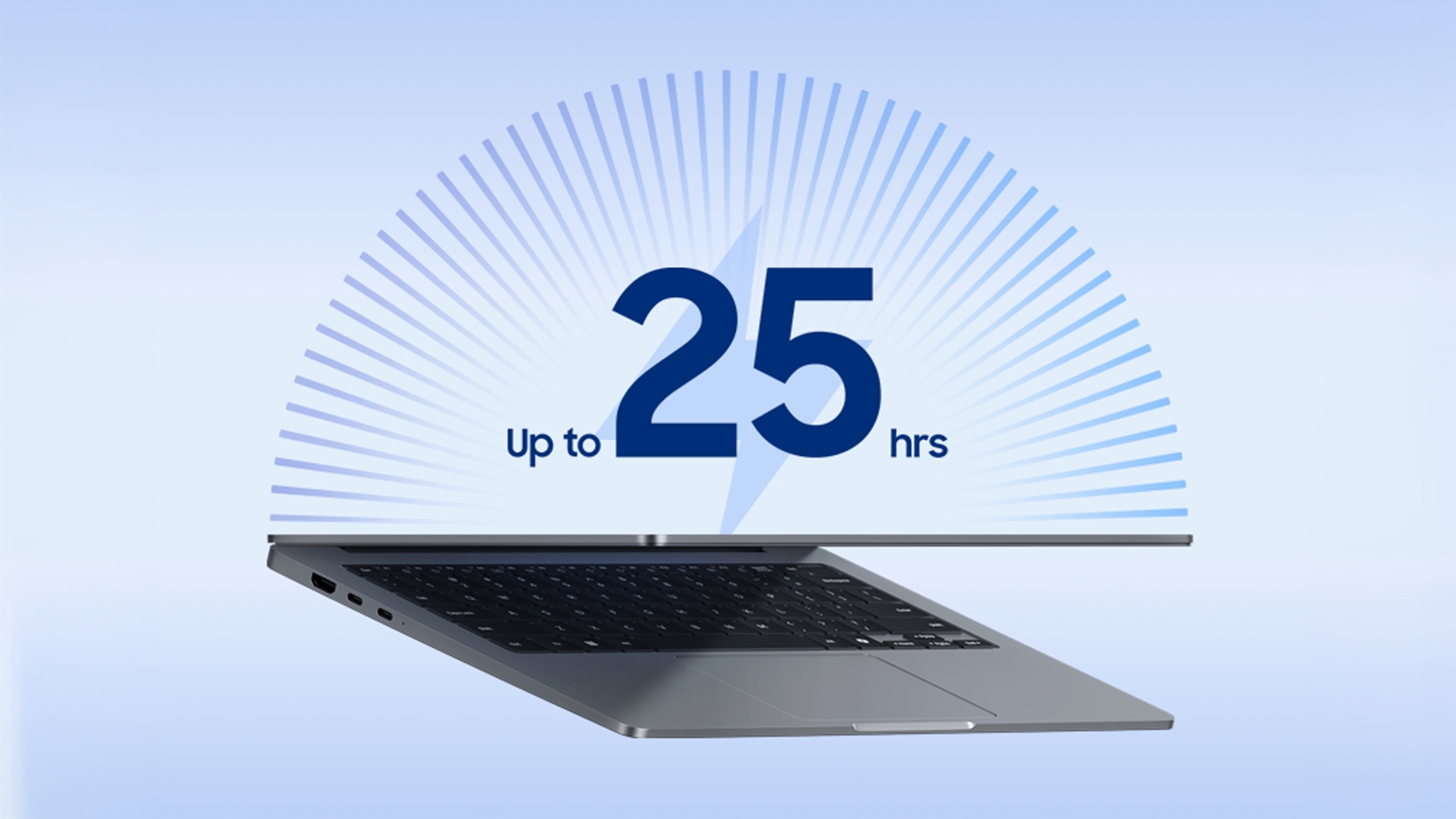 Portátil Samsung Galaxy Book6 bajo el dato oficial de hasta 25 horas de autonomía