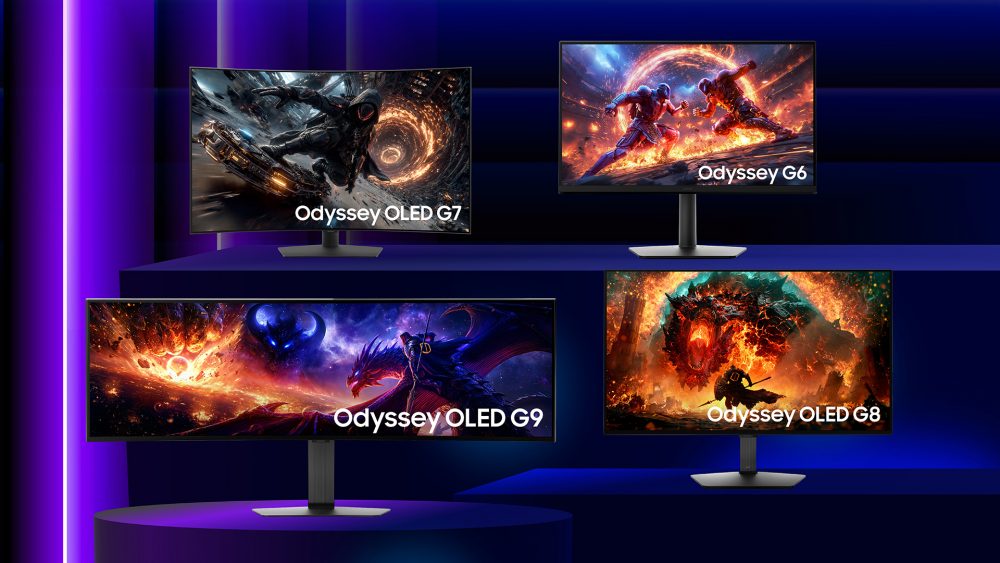 Samsung Odyssey 2027 range with the OLED G9, OLED G8, OLED G7 and G6 monitors