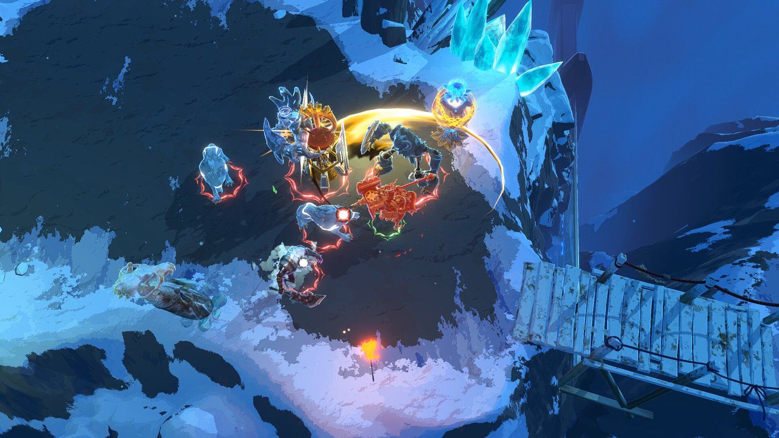 Combat amid ice and crystals in Shape of Dreams