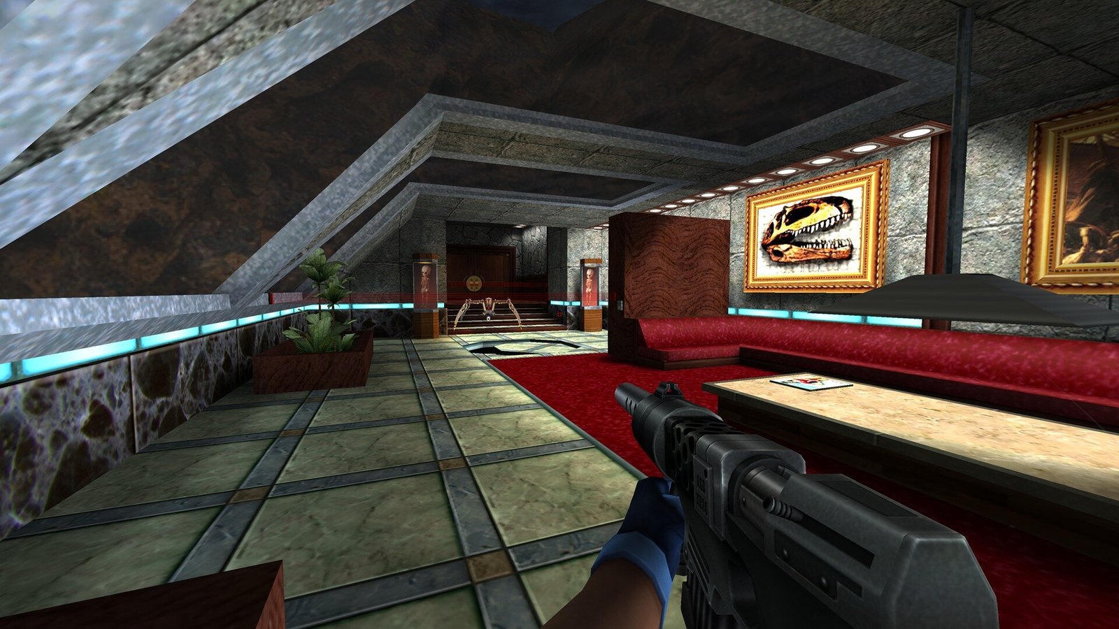 Interior in SiN Reloaded from the player’s viewpoint