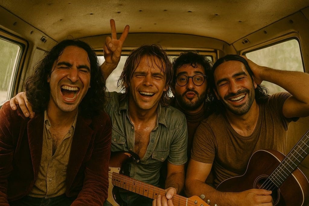 Promotional image of The Velvet Sundown, the non-existent AI-generated band