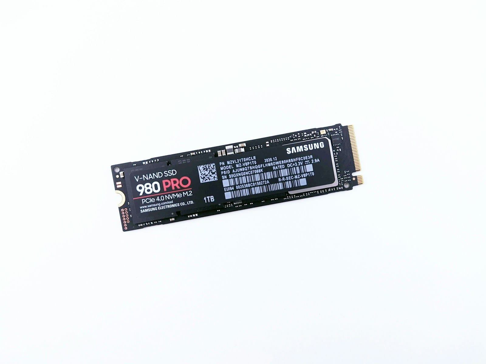 Samsung NVMe SSD on a white background