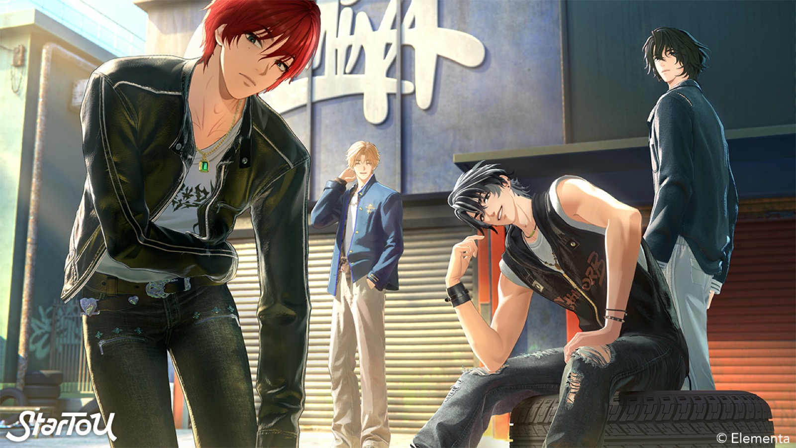 The four MacGuffin members pose on a street in StarToU