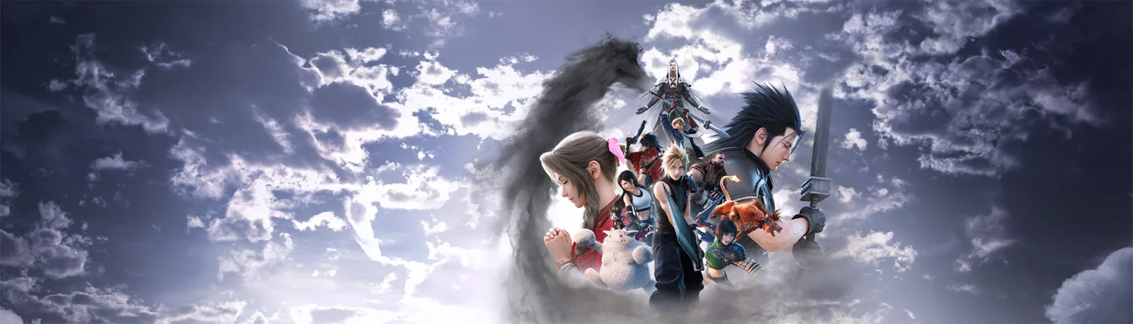 Cloud y sus compañeros ante el planeta de Final Fantasy VII Revelation