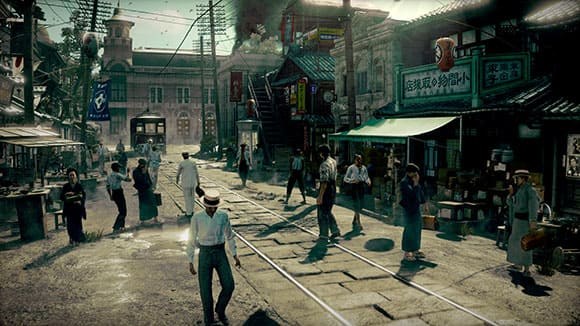 A city setting from Stranger Than Heaven in an official screenshot