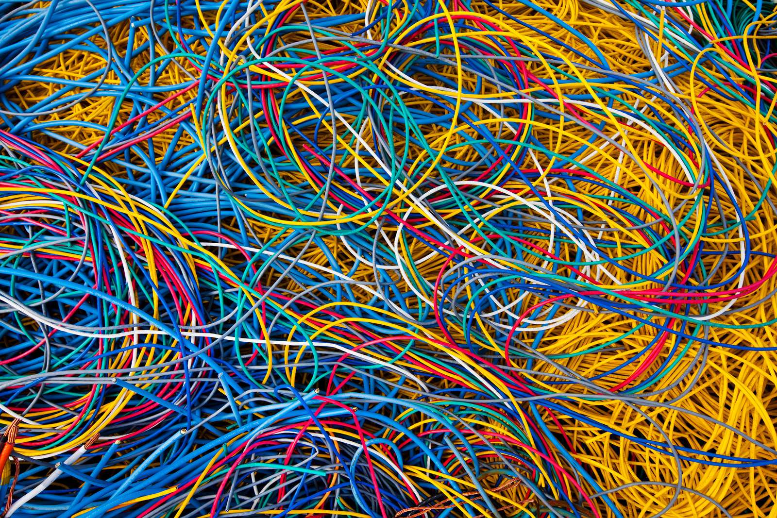 Cableado del centro de datos de Google en The Dalles