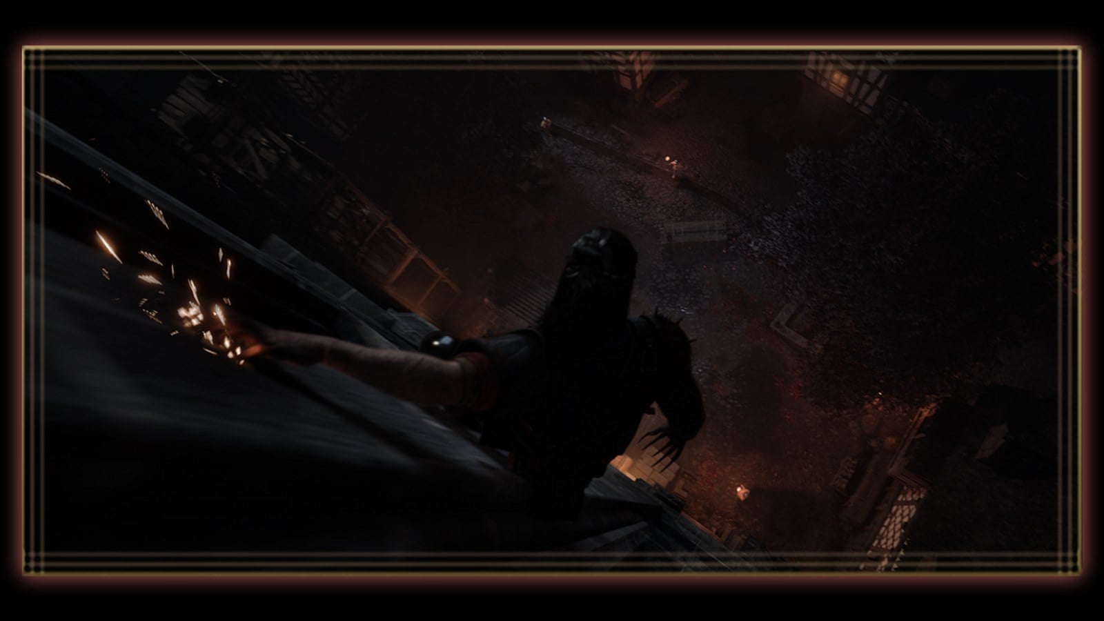 Coen uses his vampire powers to climb a wall in Vale Sangora