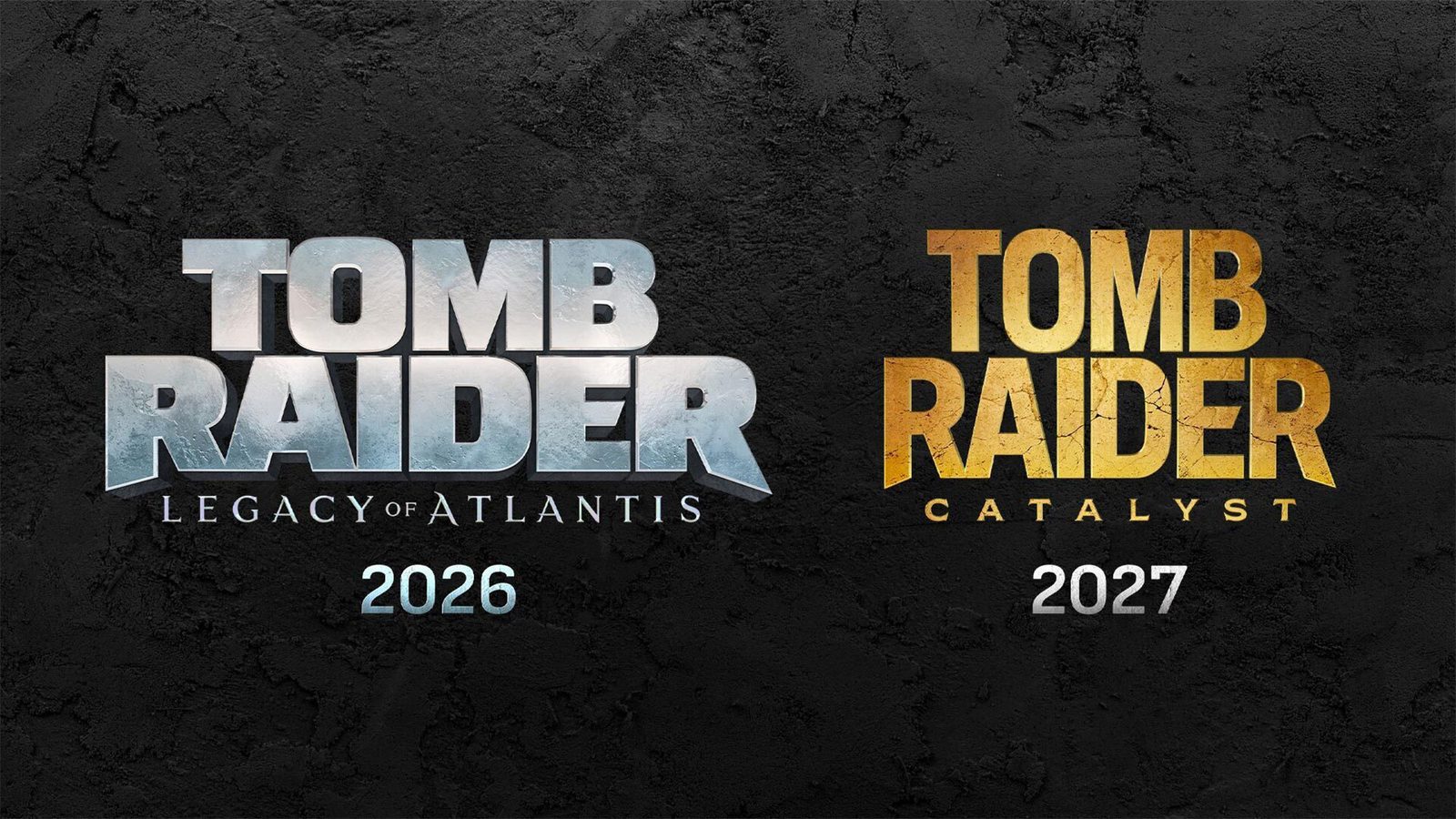 Official Tomb Raider Legacy of Atlantis and Tomb Raider Catalyst logos with their original release years