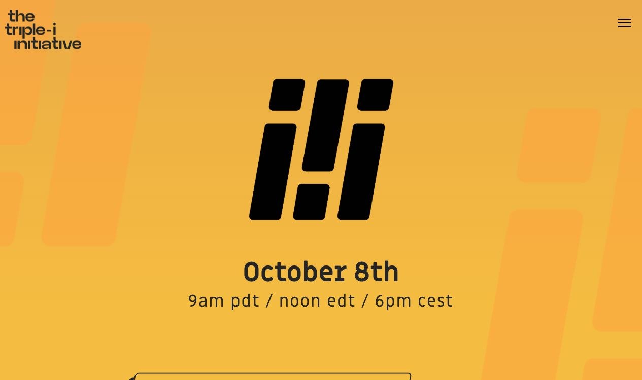 The Triple-i website announces its October 8 showcase