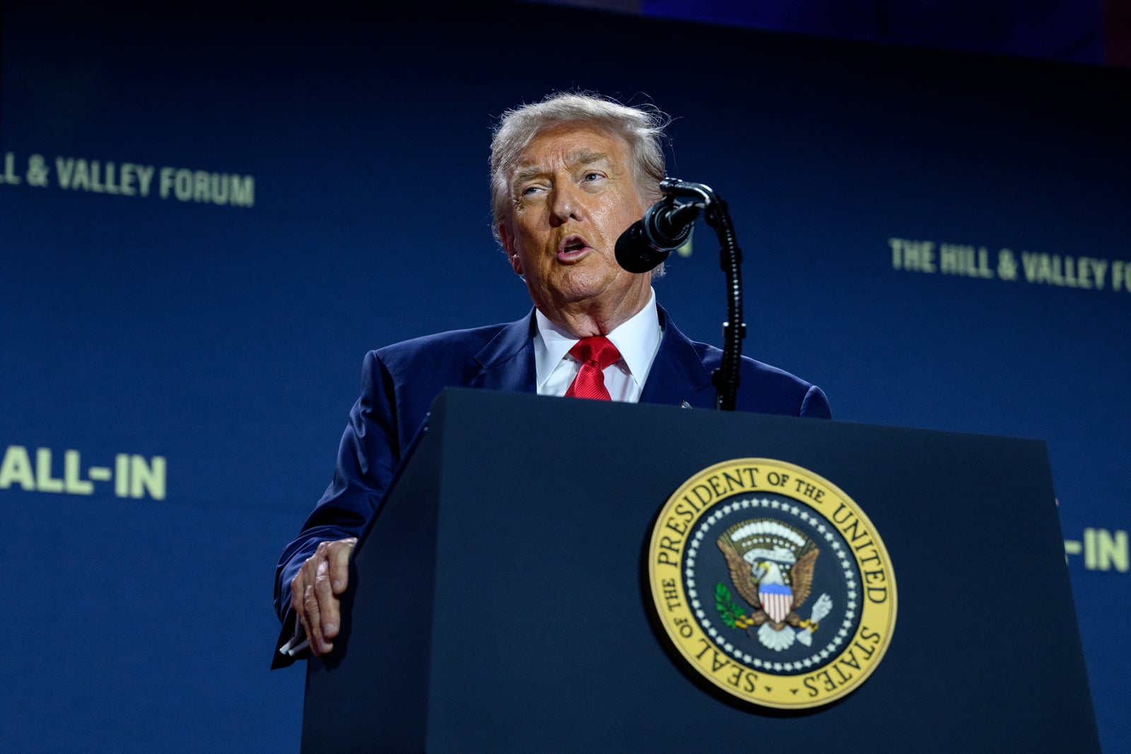 Archive photo: Donald Trump speaks at the White House AI Summit in Washington on July 23, 2025