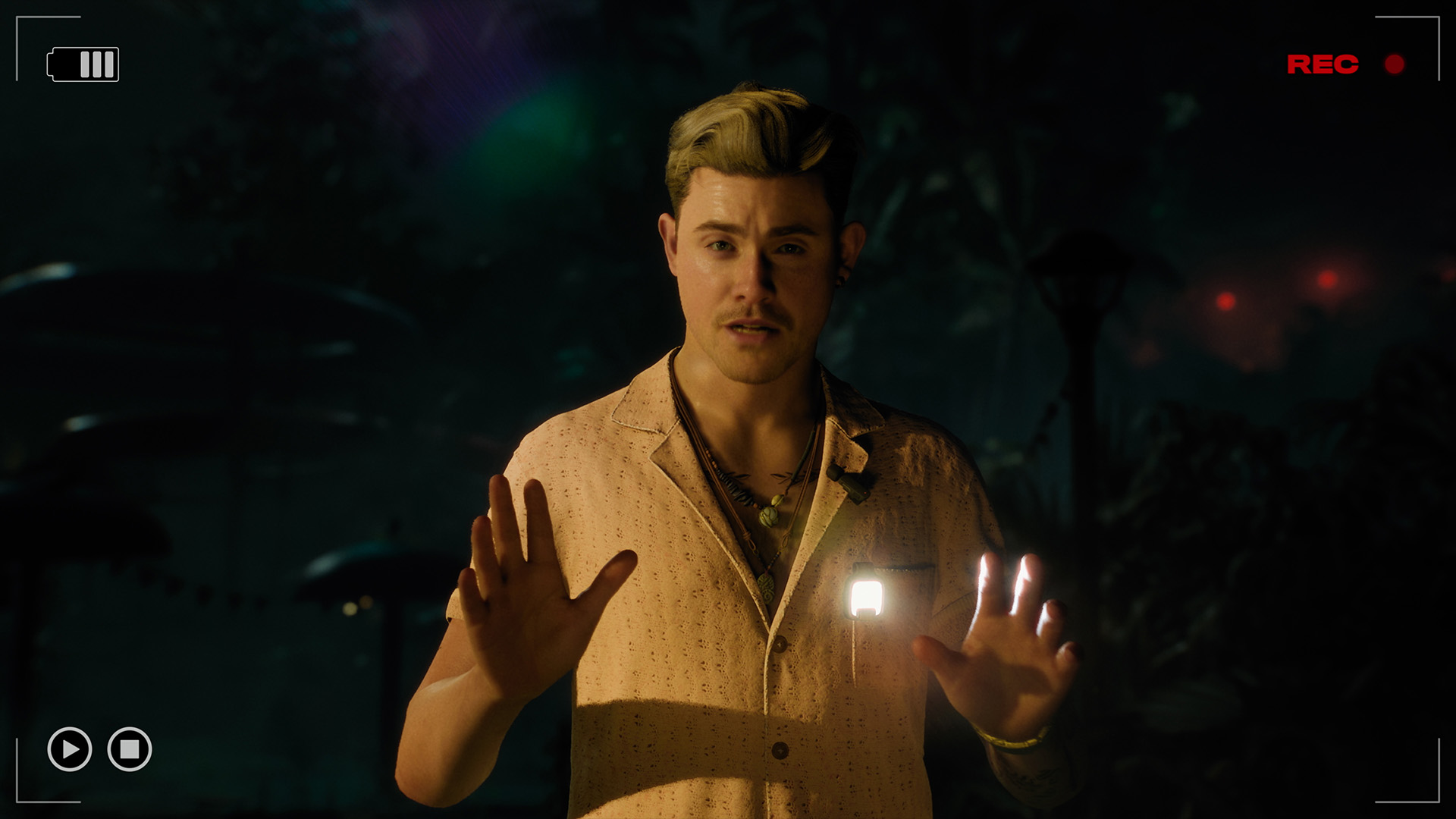 A Dead True crew member speaks to a camera in Until Dawn 2