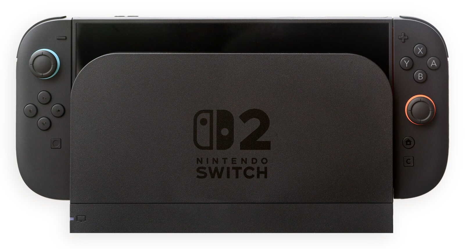 Nintendo Switch 2 colocada en su base para jugar en el televisor
