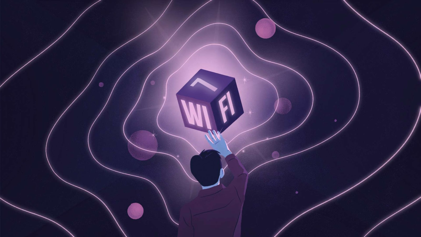 Ilustración oficial de Intel sobre conectividad Wi-Fi 7
