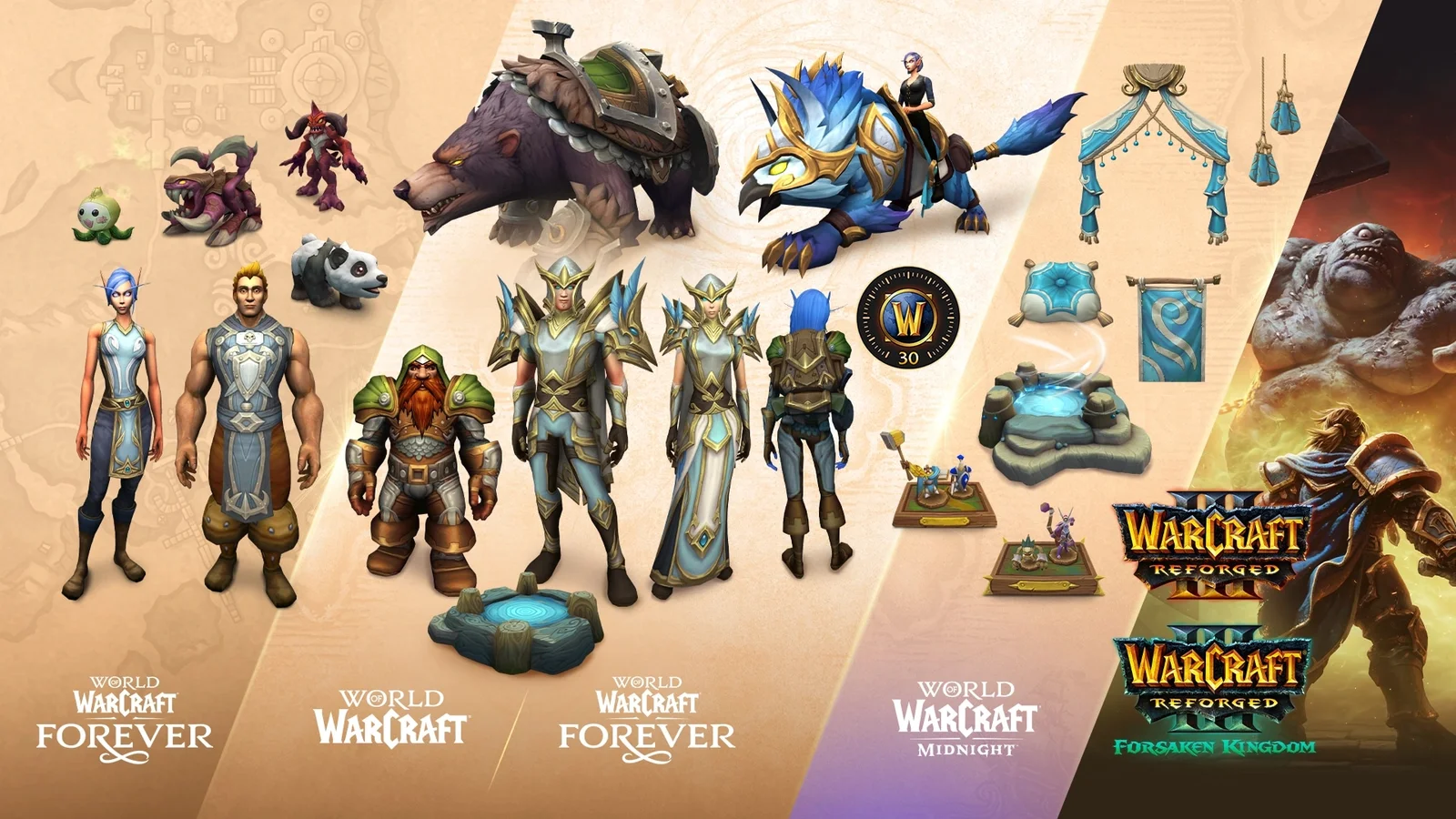 Content included with World of Warcraft Forever packs