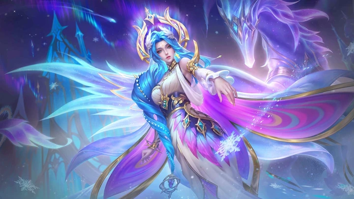 Velo de los Celestiales, skin de Aurora