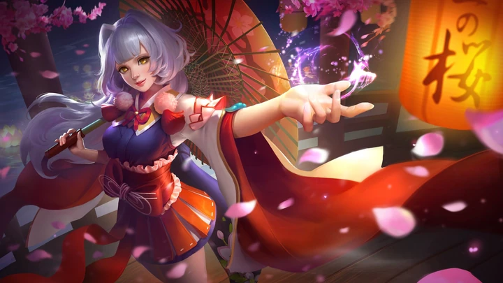 Bruja del Cerezo, skin de Kagura